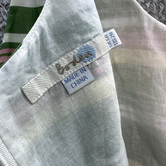 Boden Women's Size 2R Sleeveless Dress Green Pink Stripes Lined Pockets Casual - Picture 5 of 10